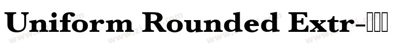 Uniform Rounded Extr字体转换